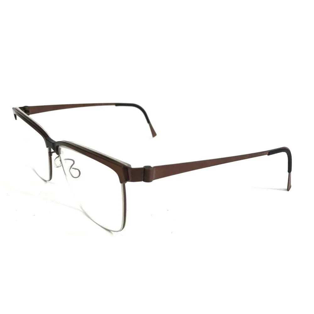 Lindberg Eyeglasses Frames 9812 U12 Matte Brown Square Full Rim 55-15-135